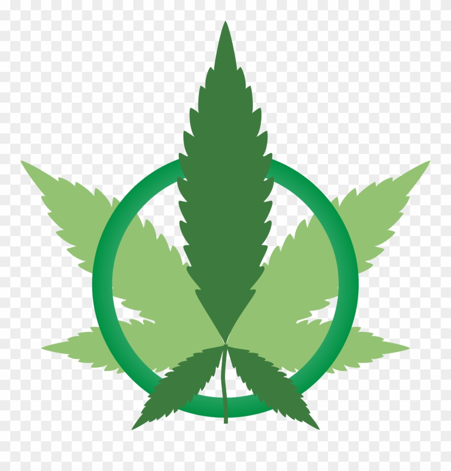 Clipart Marijuana Peace Symbol Variation Png Peace - Cannabis Silhouette Transparent Png