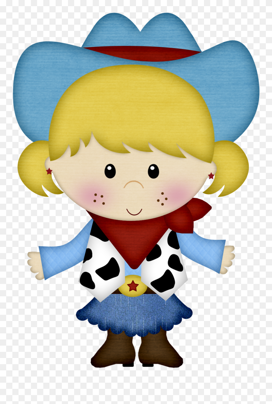 Cowboy E Cowgirl - Vaqueros Animados Niños Clipart