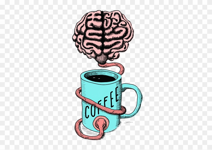 Bleed Area May Not Be Visible - Funny Coffee And Brain Clipart