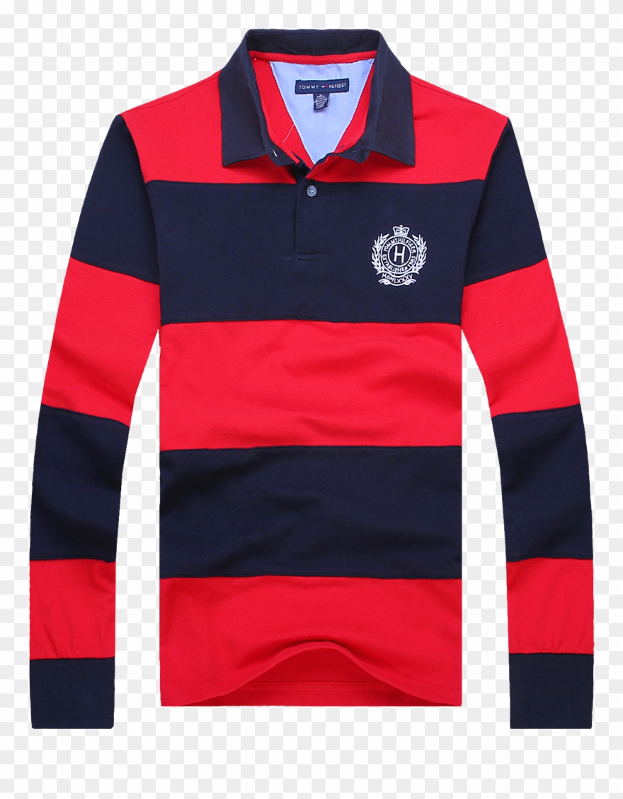 Tommy Long Sleeve Polo Clipart