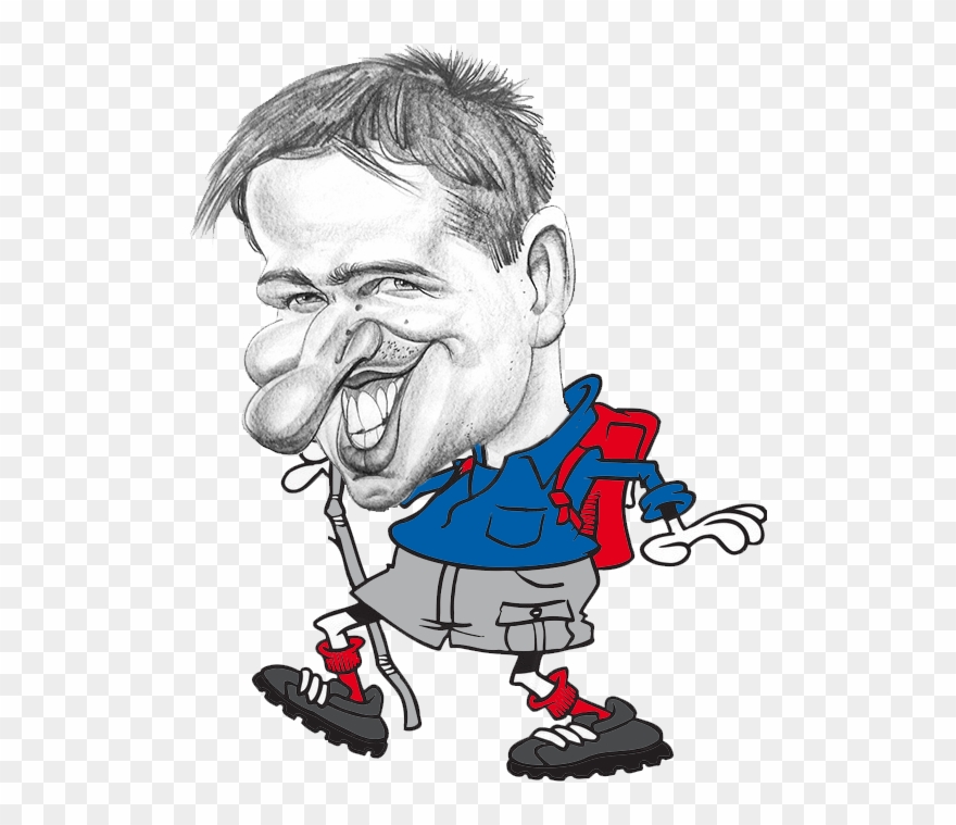 Igor Gruber - Cartoon Hiker Clipart