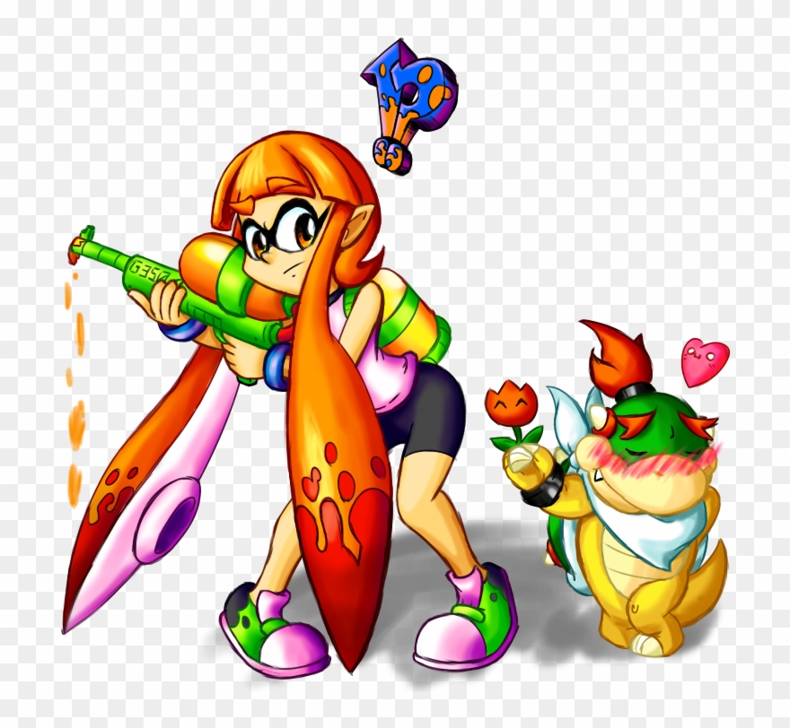 Super Mario Sunshine Bowser Vertebrate Cartoon Plant - Bowser Jr X Peach Clipart