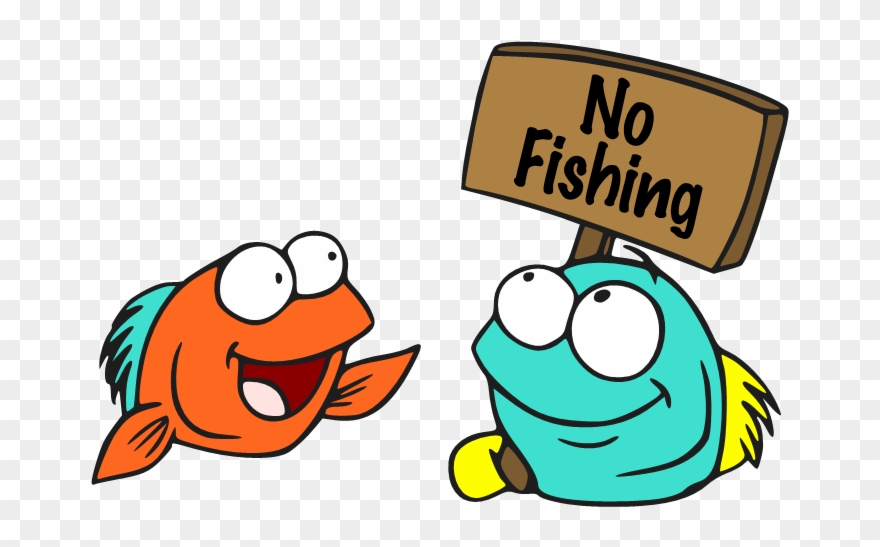 No Fishing Sign Cartoon Clipart