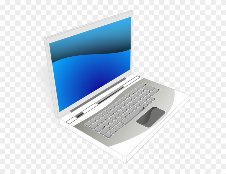 Laptop White Blue Image - Laptop Orange Png Clipart