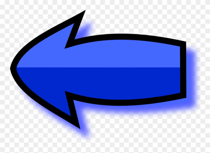 Illustration Of A Blue Left Arrow - Clip Art - Png Download