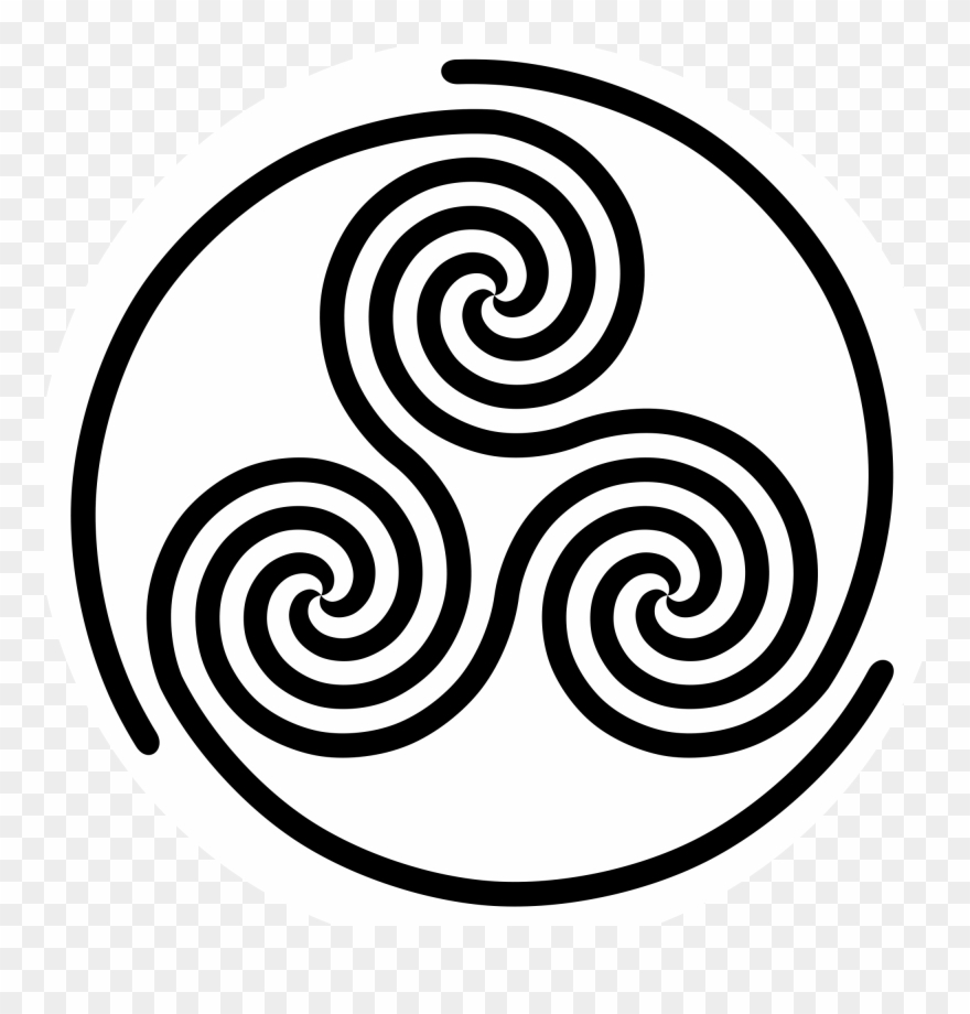 Spiral Clipart Simple - Celtic Triple Spiral Svg - Png Download