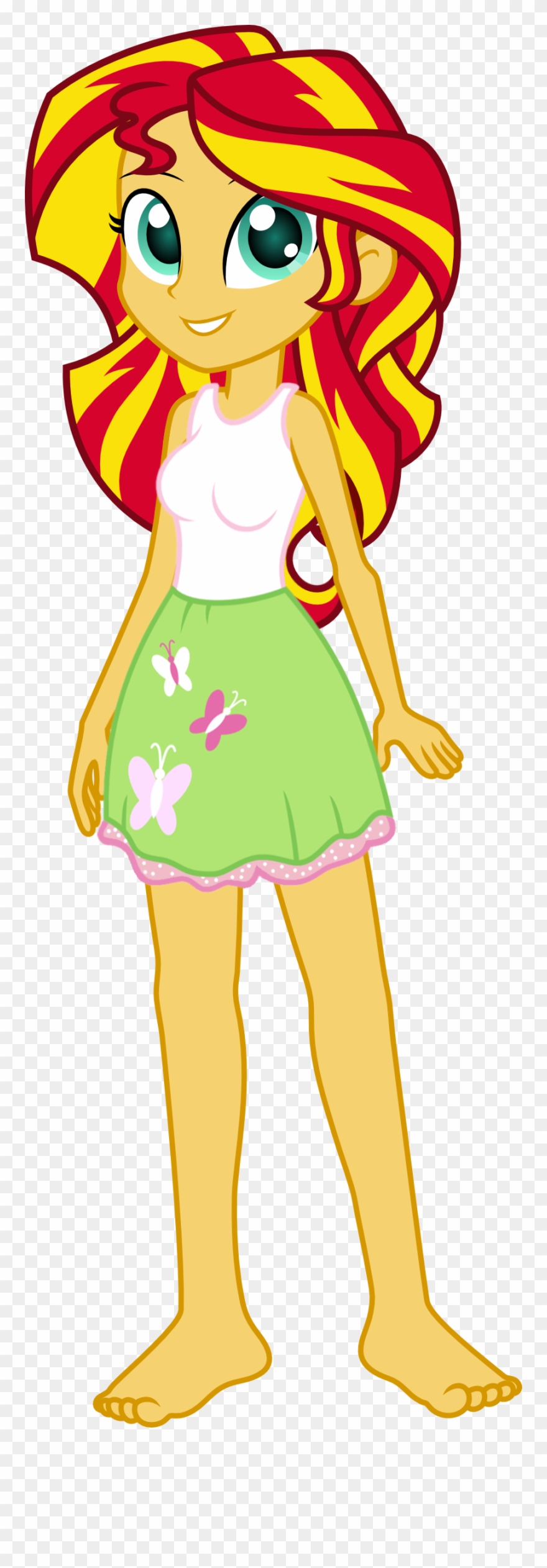 Salemcat, Barefoot, Butterfly, Clothes, Clothes Swap, - Sunset Shimmer Clipart