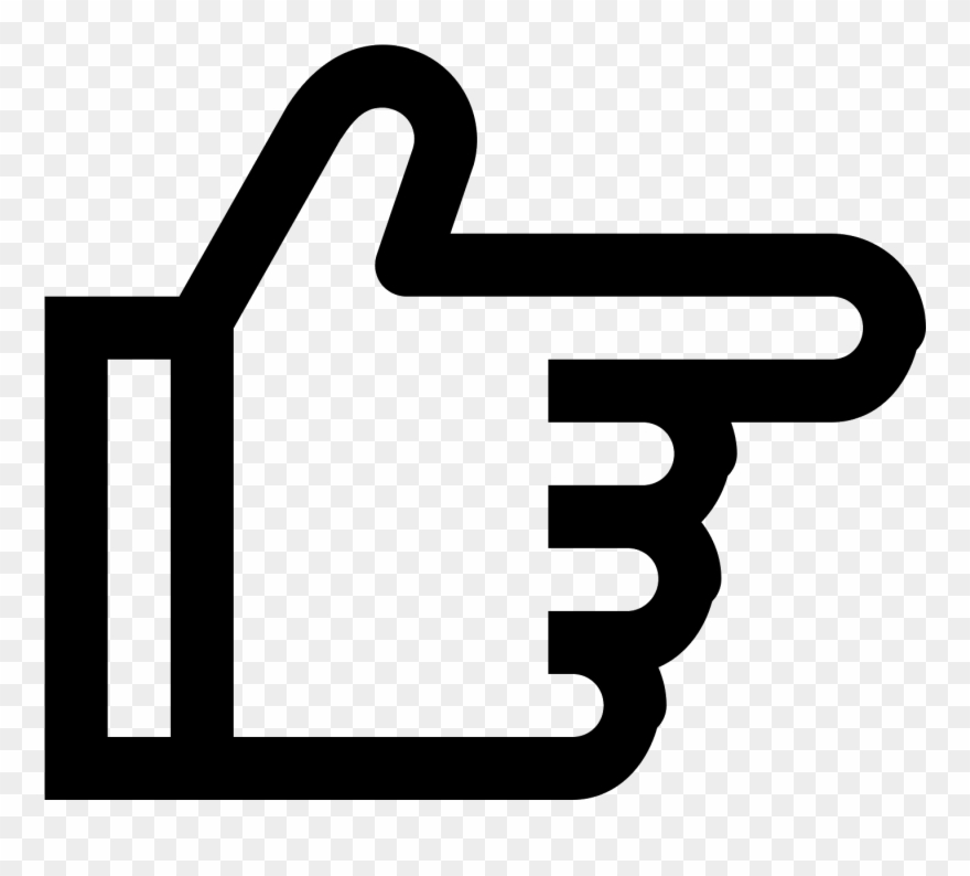 Hand Right Icon - Pointed Finger Right Png Clipart