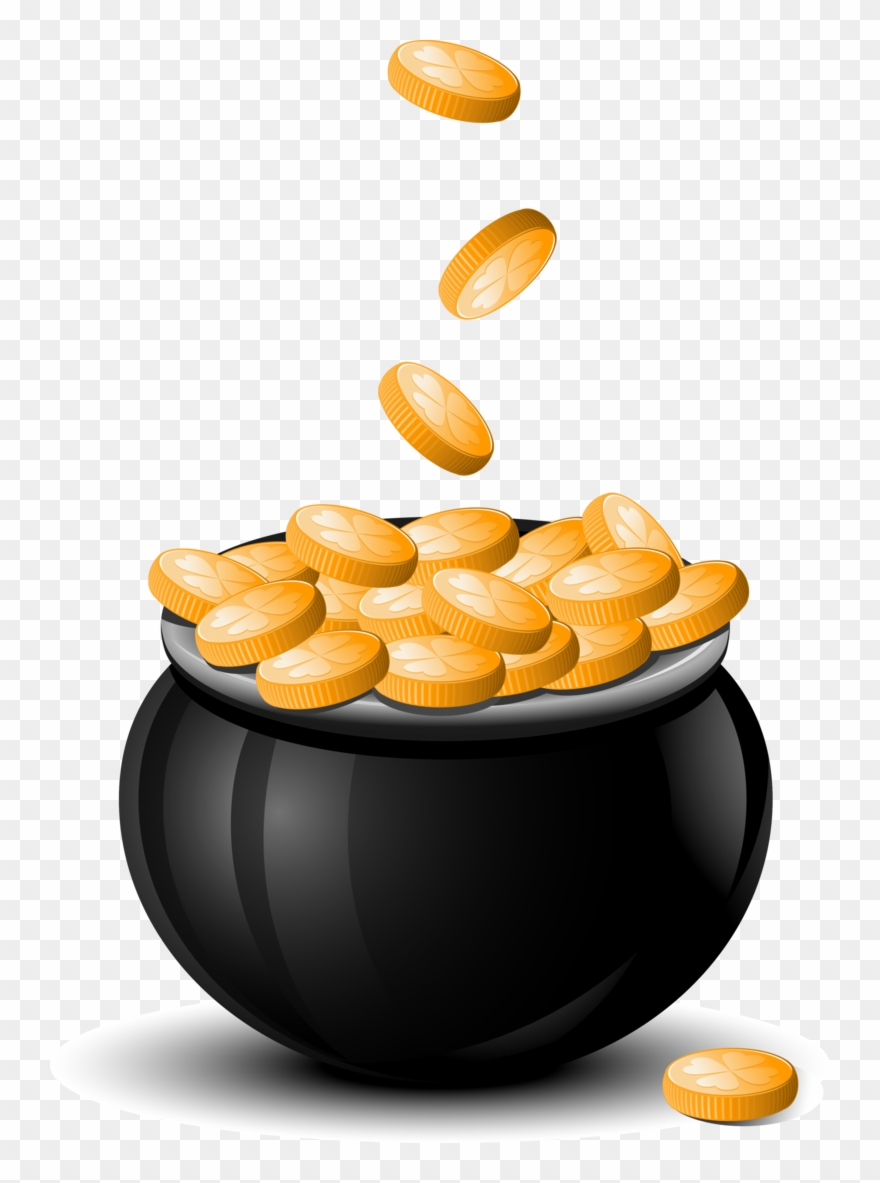 Saint Patrick S Cooking Pot Transprent Png - Pot Of Gold Vector Transparent Clipart