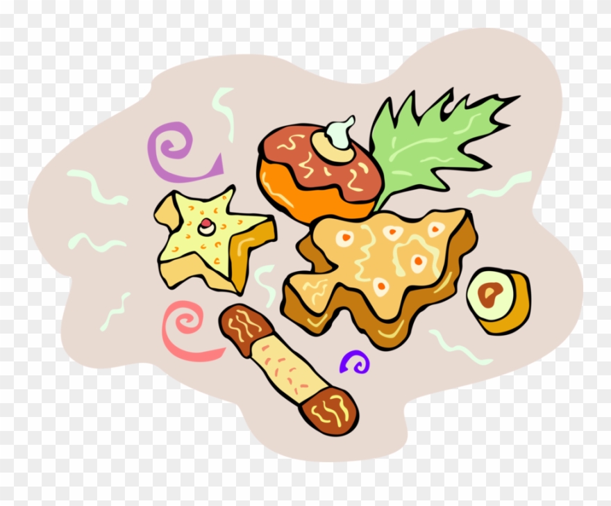 Vector Illustration Of Holiday Season Christmas Baking - Christmas Cookies Clipart