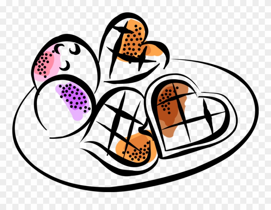 Vector Illustration Of Baked Cookie Snack Or Dessert - Illustration Clipart