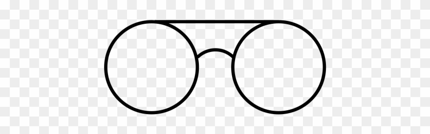 Glasses Rubber Stamp - Line Art Clipart