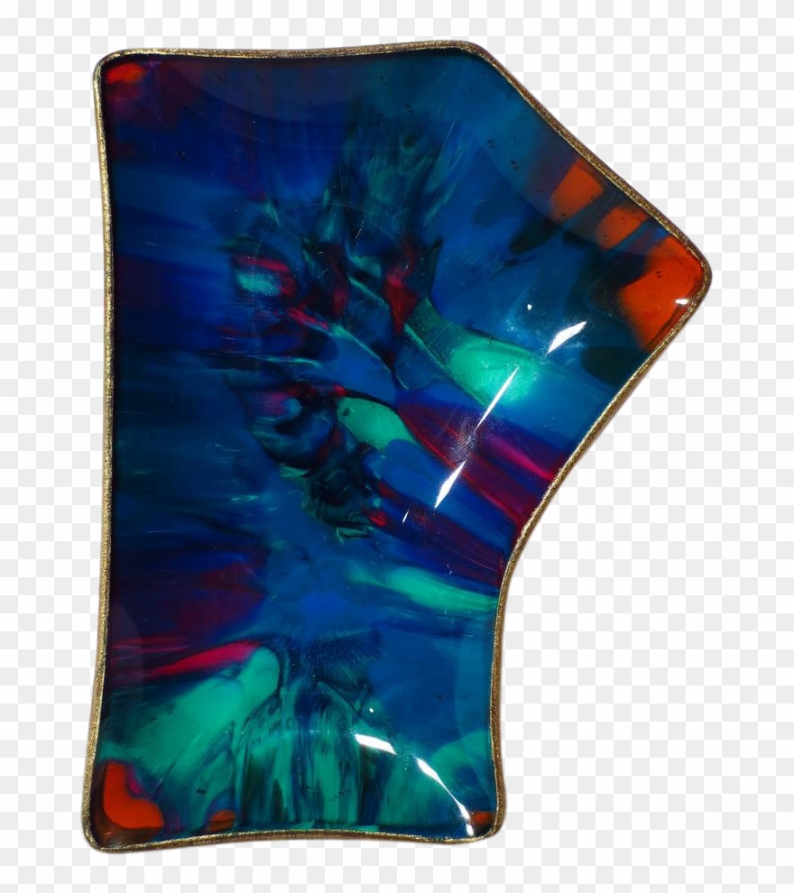 Rare Early Seetusee Potpourri Figural Art Glass Tray - Art Clipart