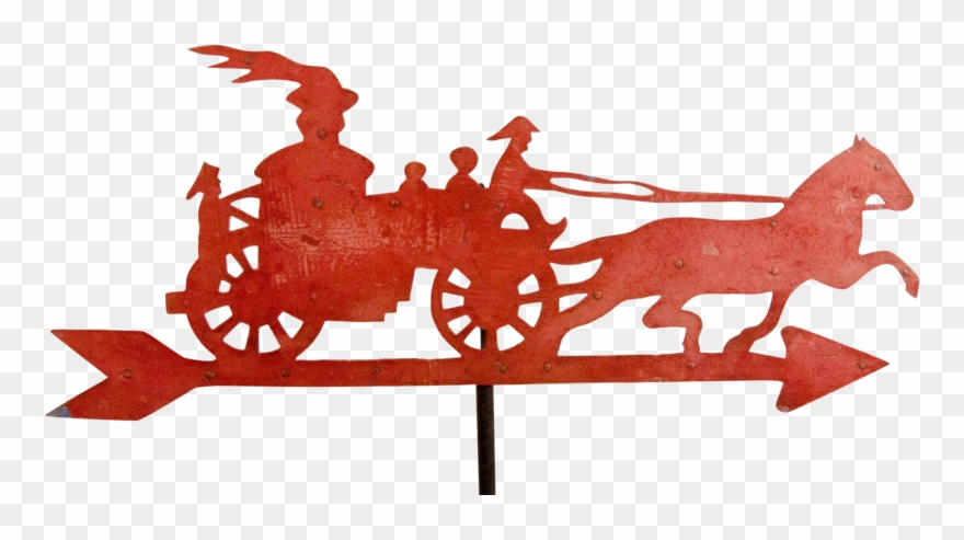 Fiske Horse Drawn Steam Fire Engine Weathervane From - Product Clipart