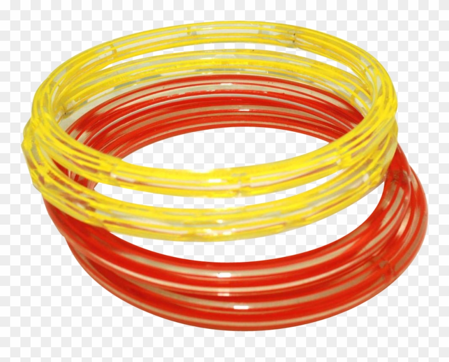 Art Deco Four Fire Engine Red &amp - Glass Bangle Png Clipart