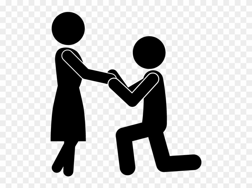 Marriage - Propose Clip Art - Png Download