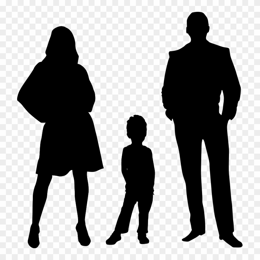 Clipart - Family Silhoutte - Mennesker Clipart - Png Download