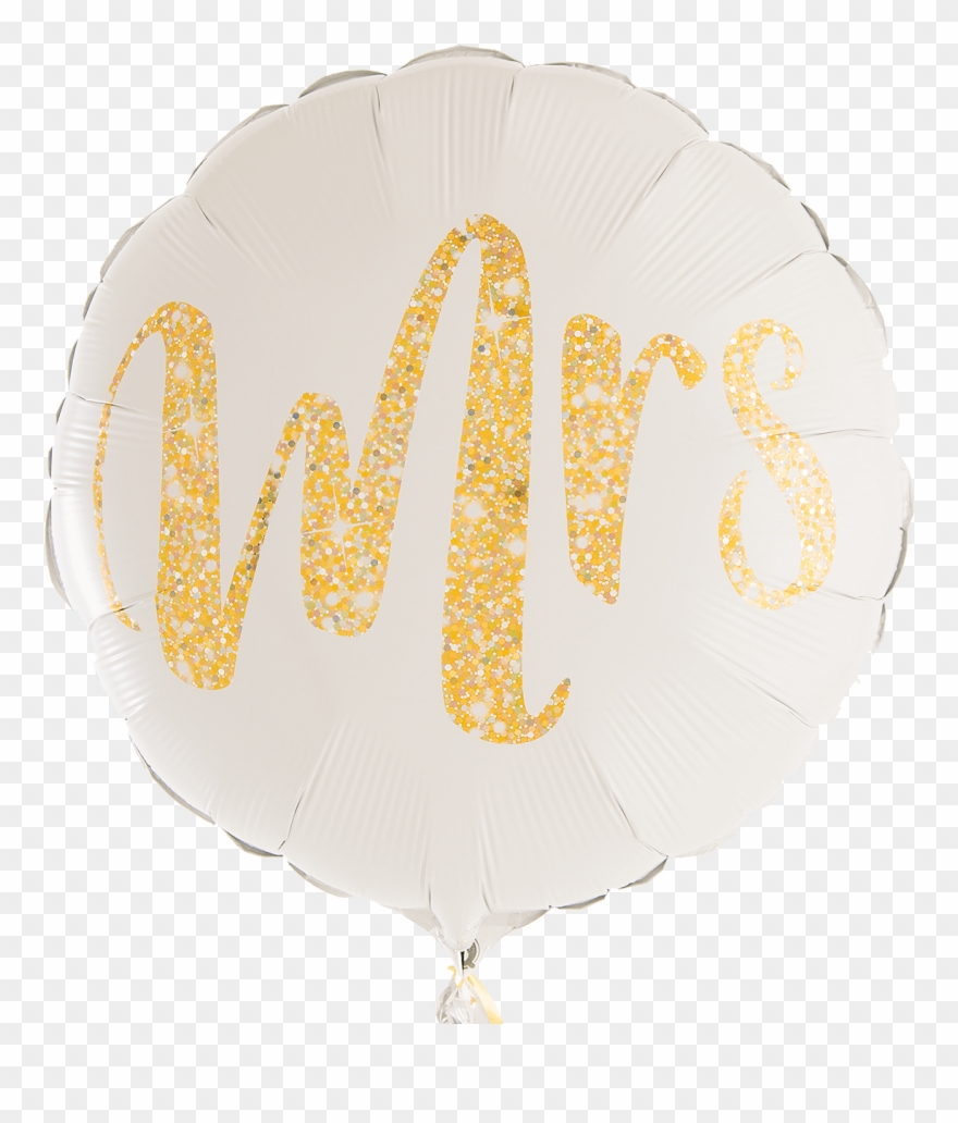 Mrs Glitter Gold 18" Balloon - Gold Clipart