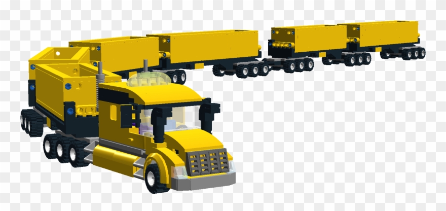 Vector Black And White Stock Side Tipper Lego Town - Road Clipart