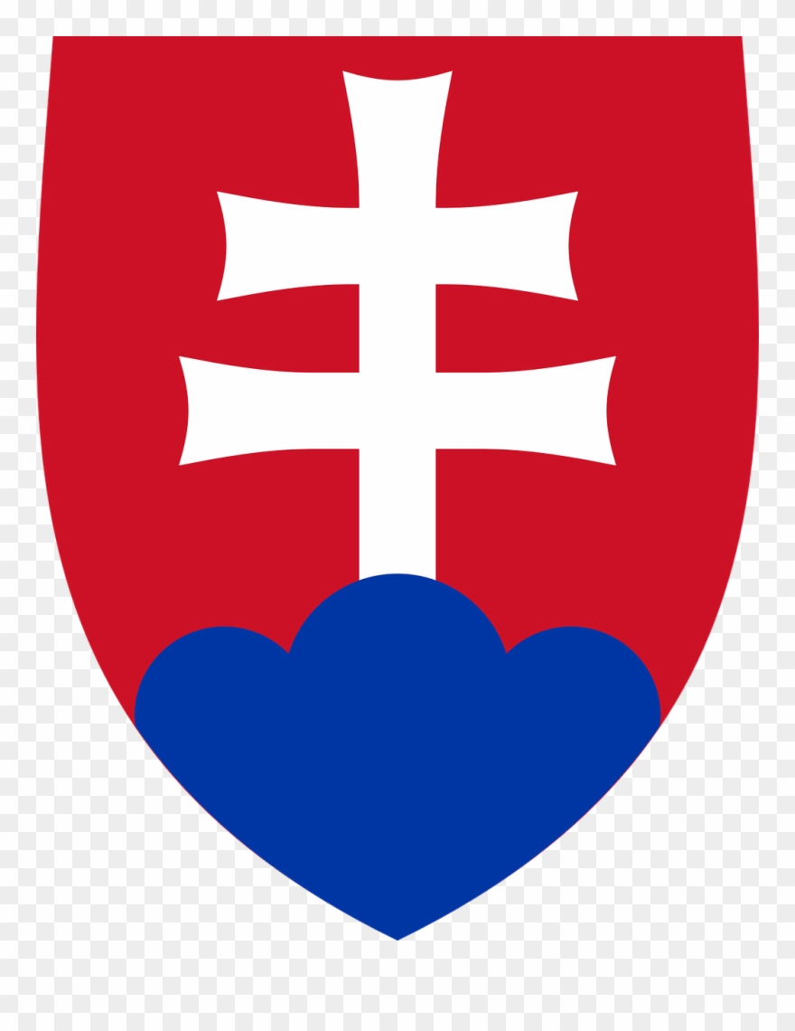 Red Cross Coat Arms Slovakia Png Image - Slovakia Png Clipart
