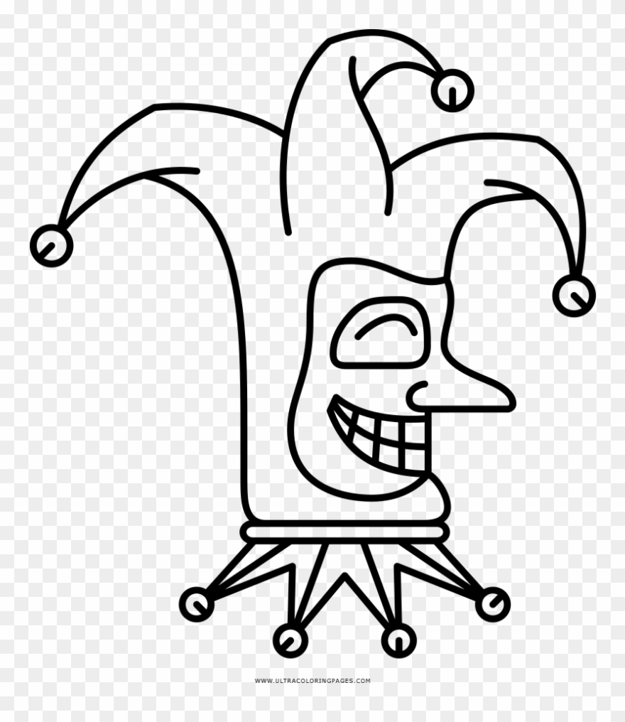 Jester Coloring Page - Drawing Clipart