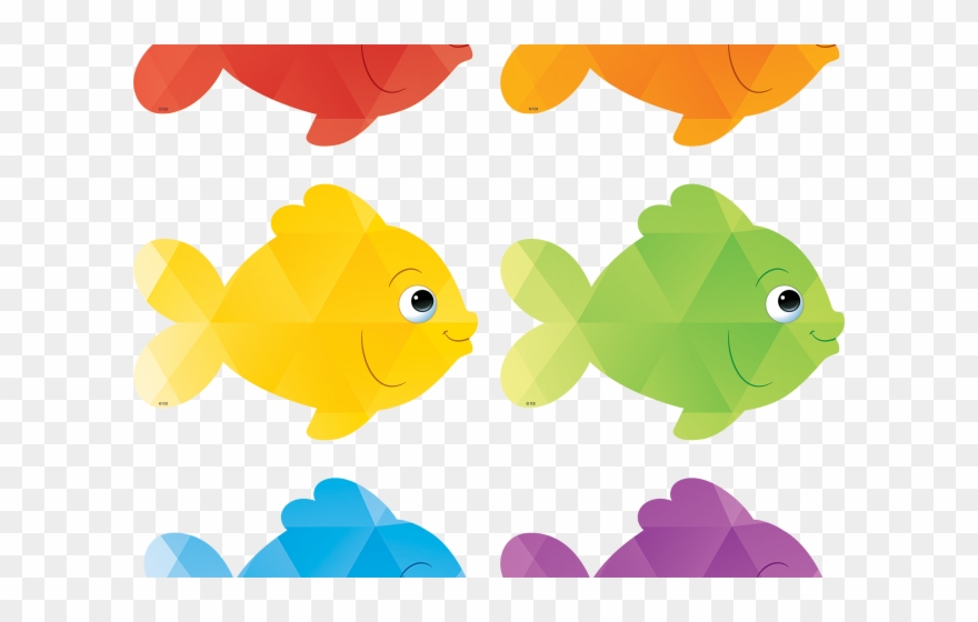 Six Fish Cliparts - Colorful Fish Cut Outs - Png Download