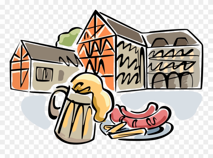 Vector Illustration Of German Oktoberfest Volksfest Clipart