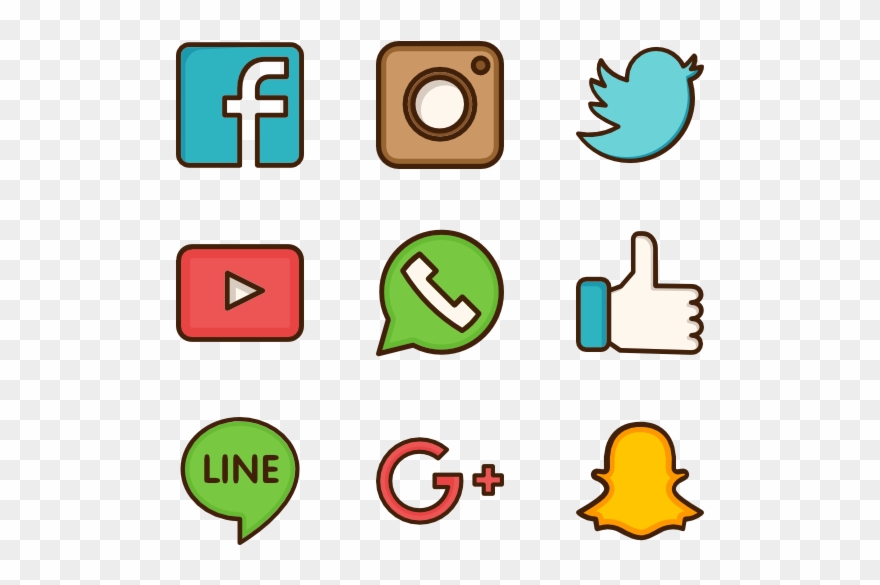 Free Vector Icons - Social Media Vector Png Clipart