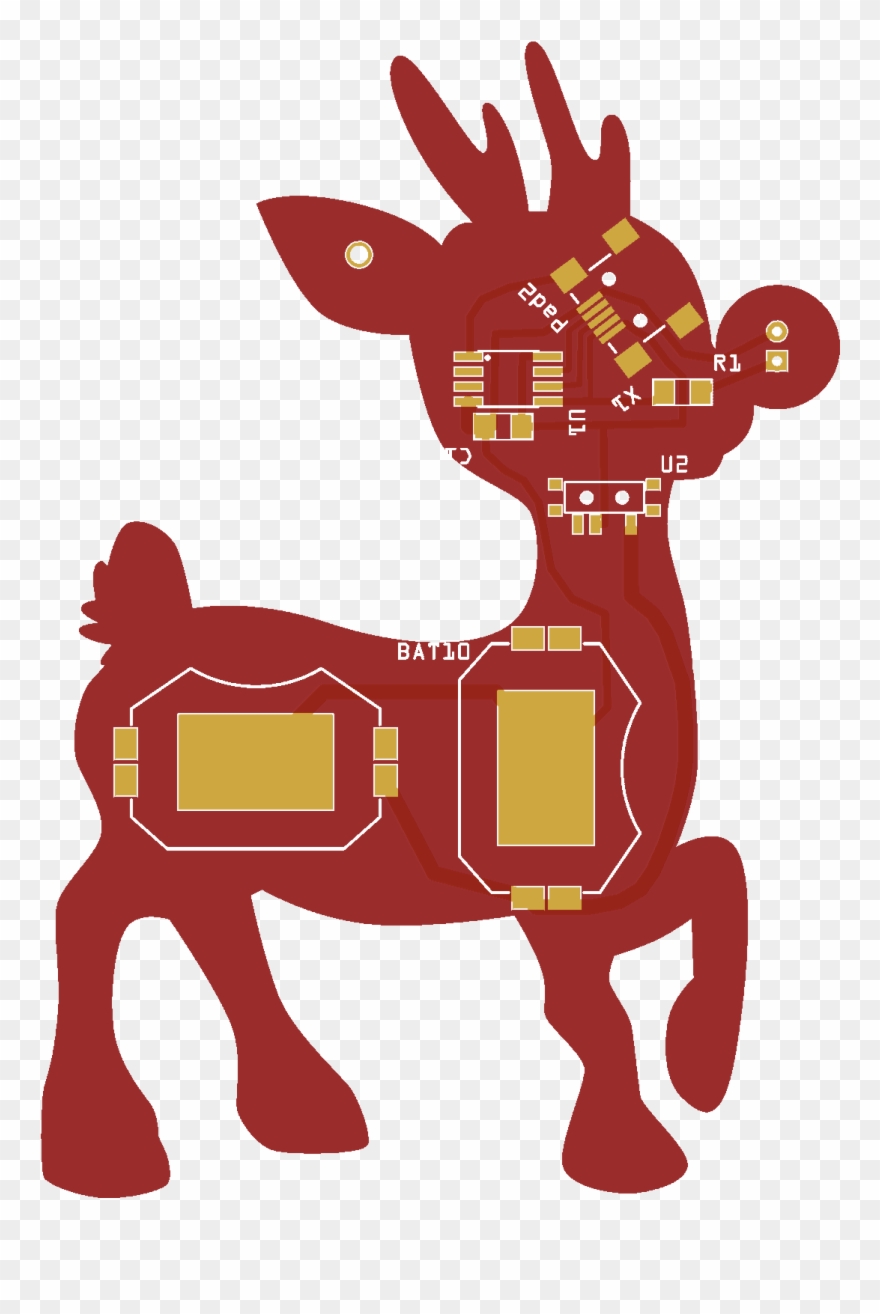 Clipart Reindeer Jpeg - Red Robot Reindeer - Png Download