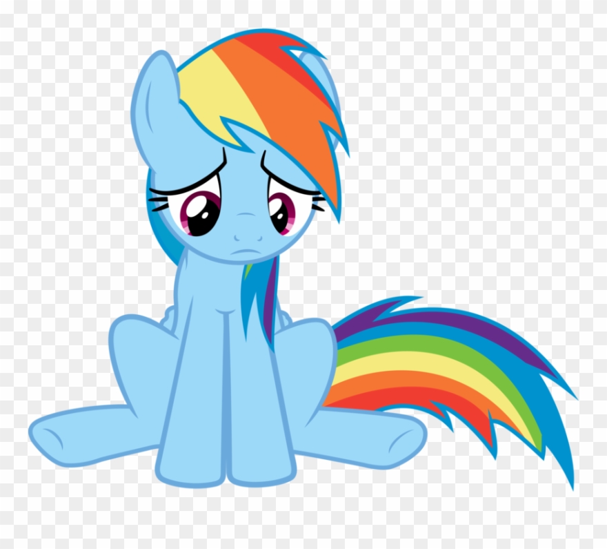 Bork - Sad Rainbow Dash Png Clipart