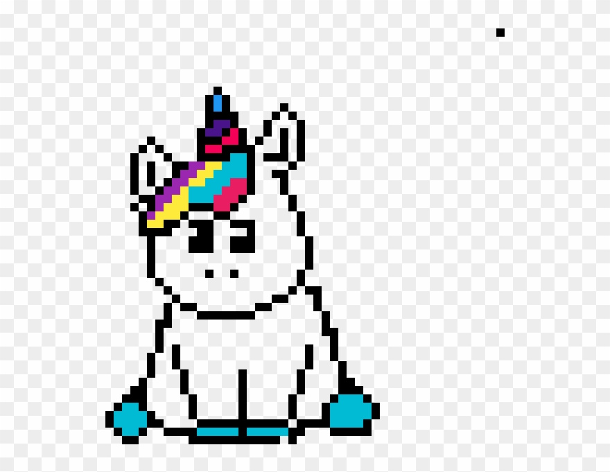 Rainbow Unicorn - Kawaii Kunicorn Clipart