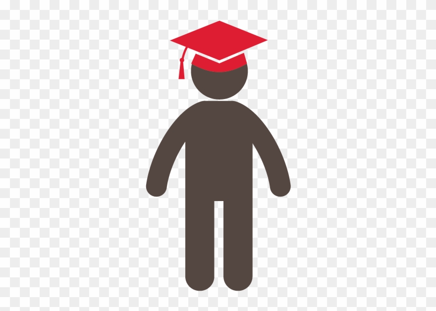 Employee Wearing A Graduation Cap - カメラ アングル Clipart