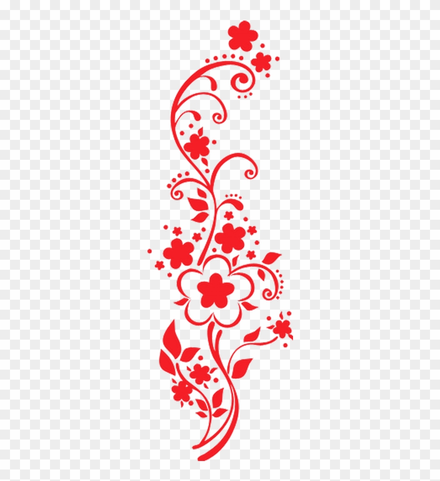 Ftestickers Flower Swirl Doodle Doodleart Red - Vidarboutique Flower Engagement Ring,unique Engagement Clipart