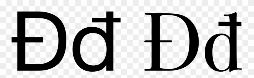 Latin Alphabet Đđ - D With Stroke Clipart