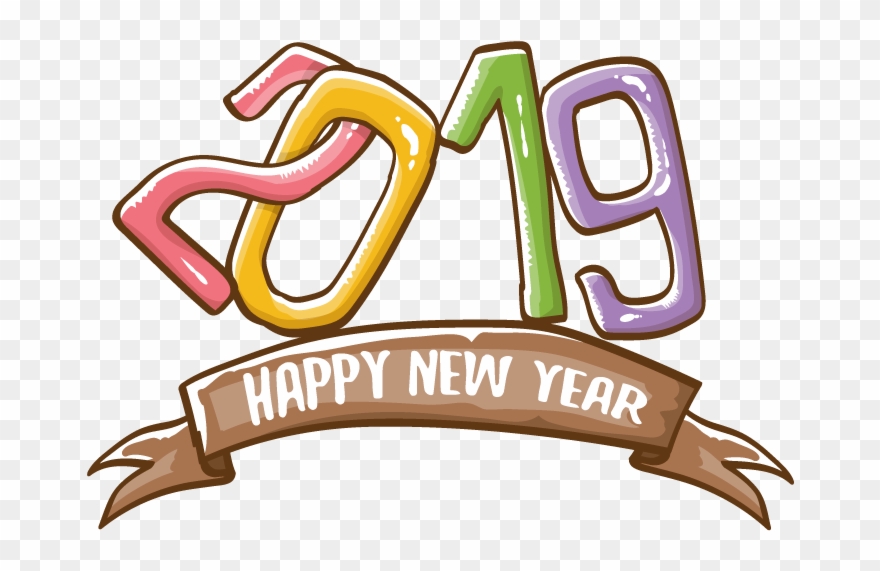 Poster Happy New Year Vector 2019 Clipart