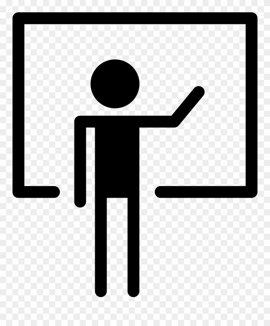 Student Writing On A Whiteboard Comments - Writing On Board Icon Clipart