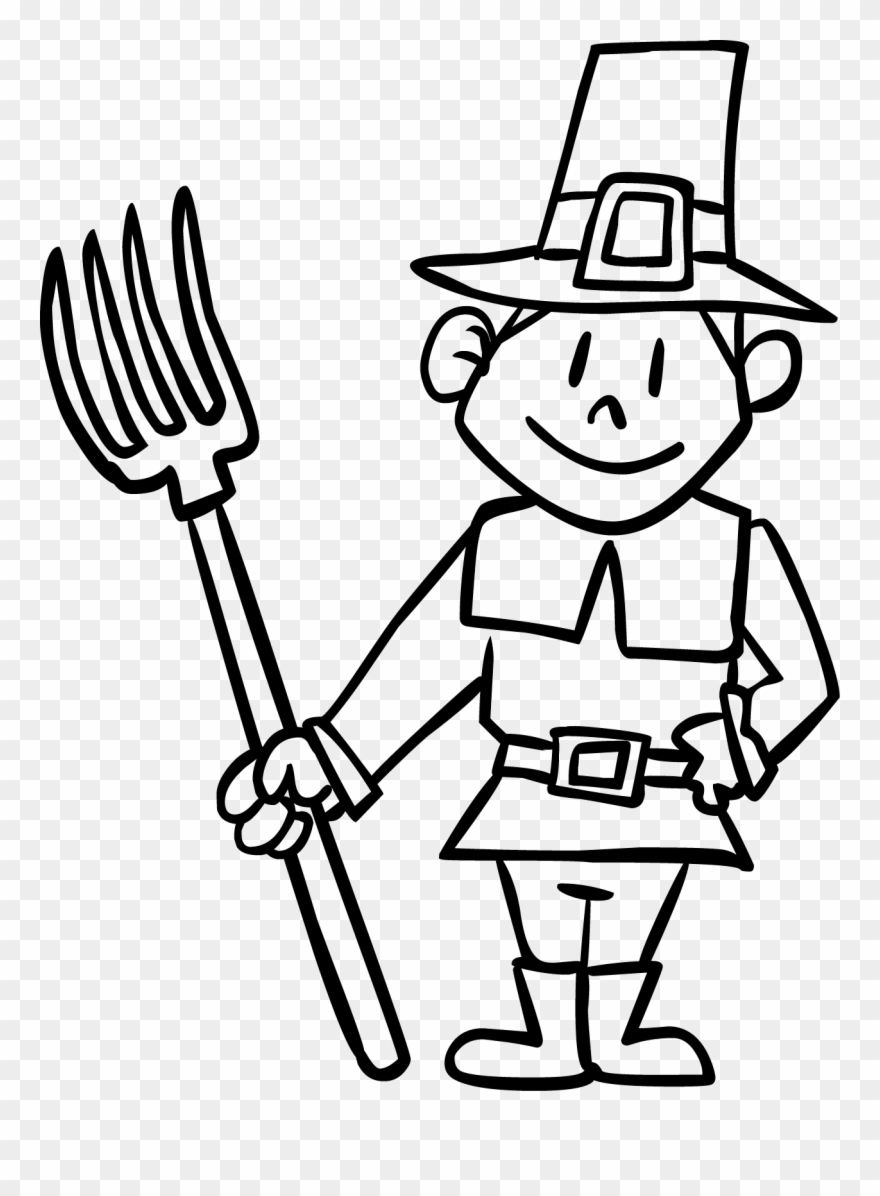 Image Royalty Free Adult How To Draw A Pilgrim How - Pilgrims Easy To Draw Clipart