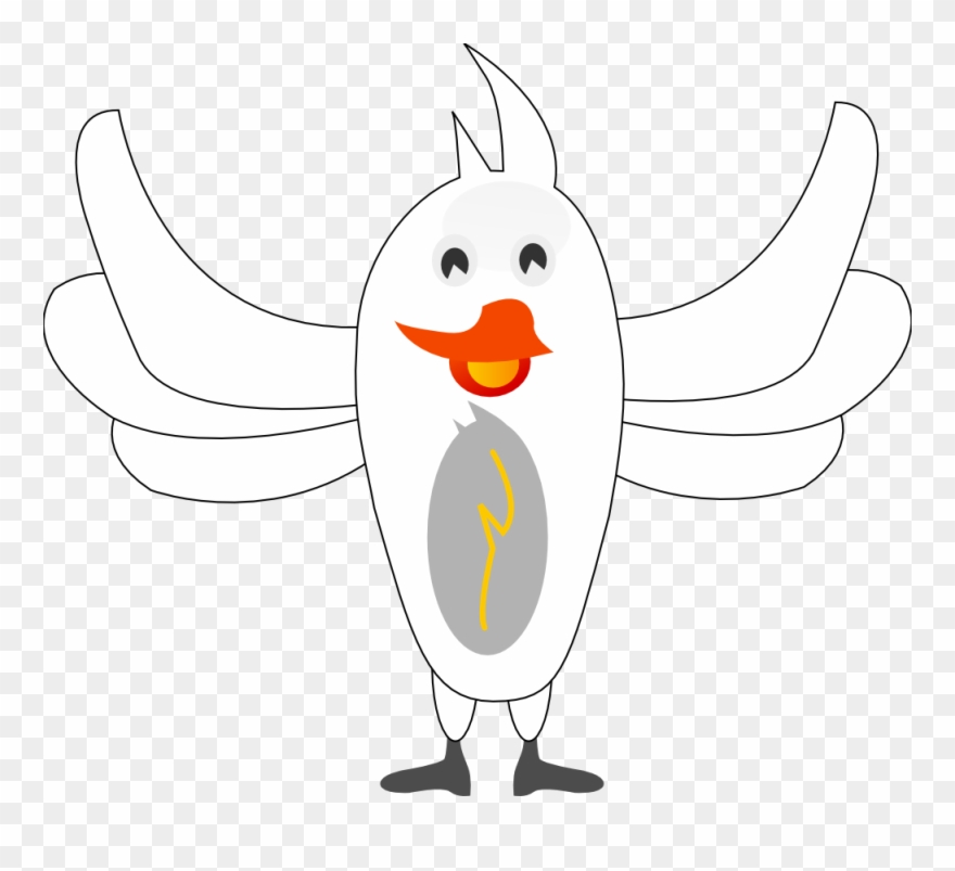 Bird Orange Black White Line Art 999px 84 - Coloring Book Clipart