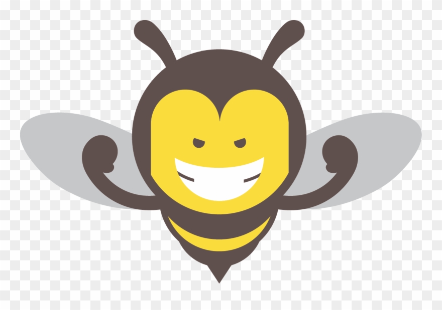 Tough Guy Drone Bee - Honey Bee Clipart