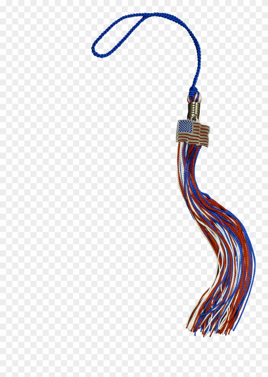 Tassel With Flag Medallion - Illustration Clipart