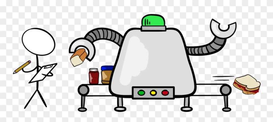 Reviewing Sandwich Making Robot With Clipboard - Peanut Butter And Jelly Sandwich - Png Download