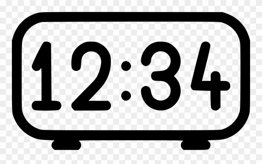 Digital Alarm Clock Comments - Digital Clock Icon Png Clipart