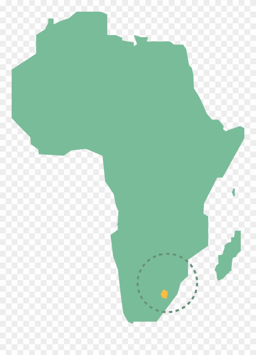 Eswatini Is The Smallest Country In Africa At 17,363 - Africa Map Outline Green Clipart