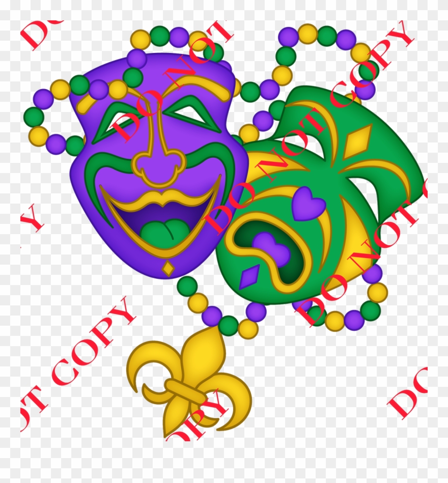 Tpc Mardi Gras Two Mask Clipart