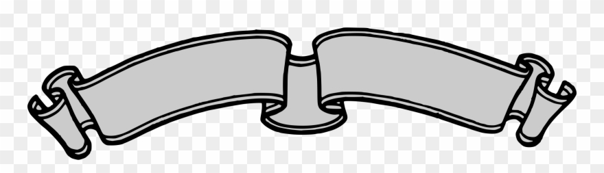 Ribbon Scroll Png Clipart Ribbon Banner - Ribbon Banner Clip Art Black And White Transparent Png
