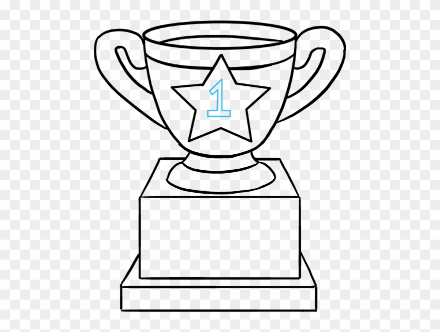 How To Draw Trophy - Small Trophy Drawing Clipart