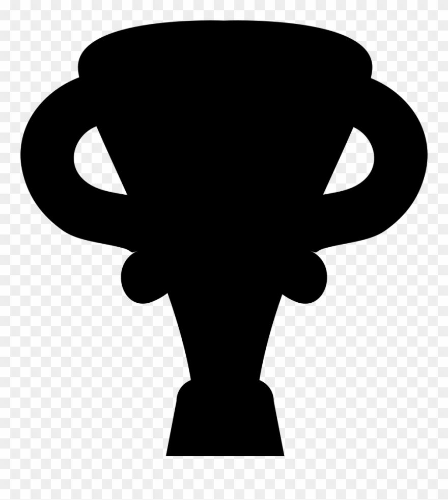 Trophy Black Side View Silhouette Comments - Trofeo Blanco Y Negro Png Clipart