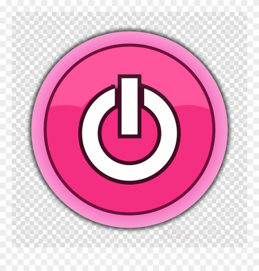 Pink Power Button Clipart Computer Icons Button Clip - Instagram Icon White Png Transparent Png