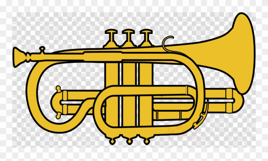 Download Cornet Instrument Drawing Clipart Cornet/trumpet - Clip Art Cornet - Png Download