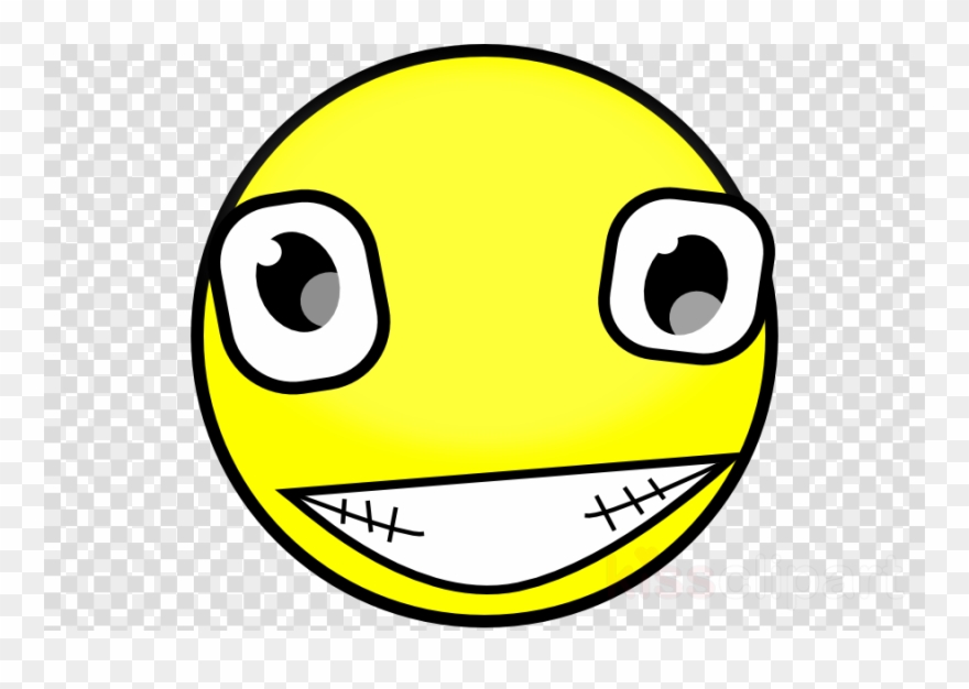 Creepy Smiley Face Clipart Smiley Clip Art - Smiley Crazy Face 1 25 Magnet Emoticon - Png Download